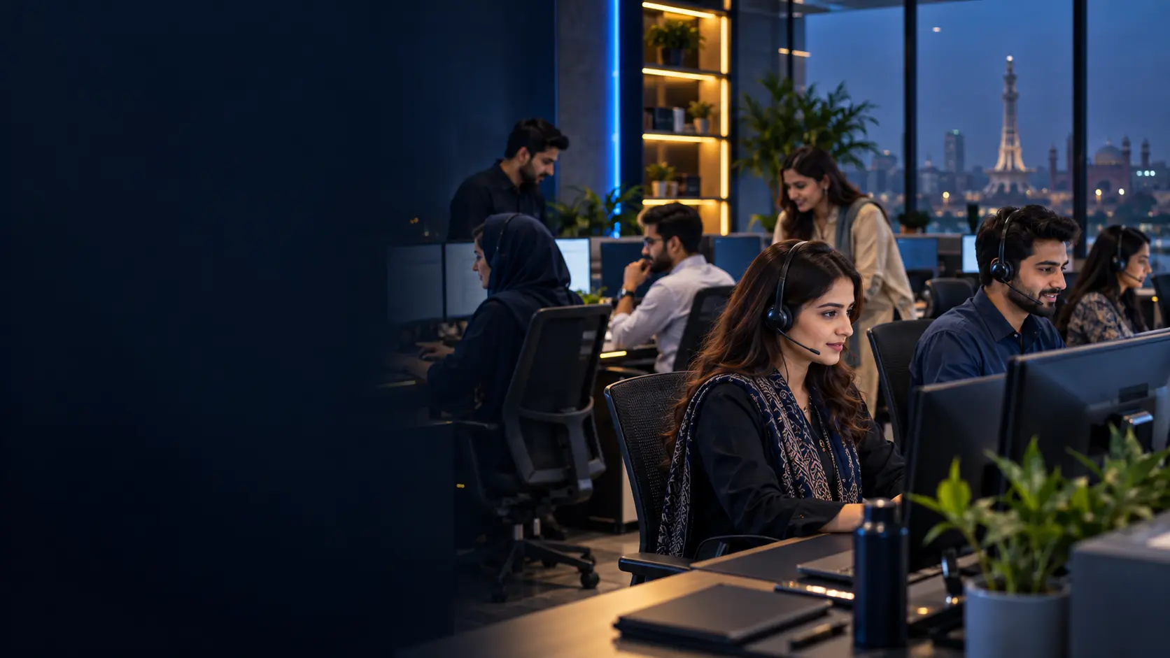 Bright Minds customer support and operations team in Lahore